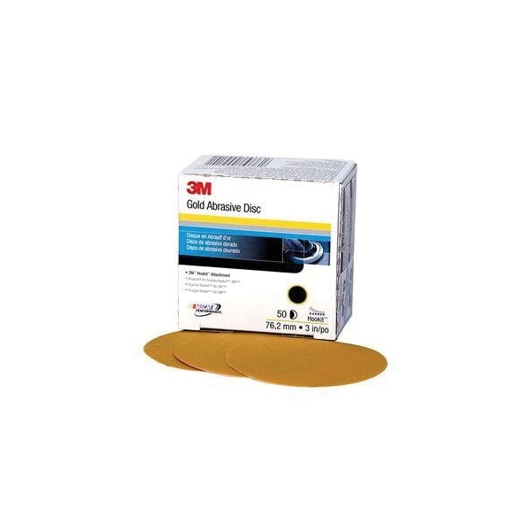 3M 3M Hookit Gold Disc, 00915, 3 in, P240A, 50 discs per box, 50PK 7000119711 - main
